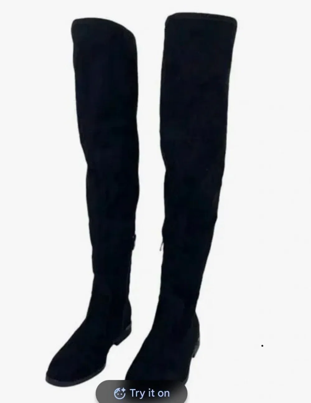 MARC FISHER Renn Black Faux Suede Over The Knee Boots 7M